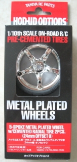 Picture of Tamiya Metal Plated Wheels 1/10 On-Road 5 Spoke