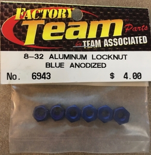 Picture of Team Associated 6943 B-32 Aluminum Locknut Blue Anodized