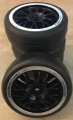 Picture of Take-Off 24mm Slicks with Inserts on Speed Mind BS Mech Wheel 24mm 0 Offset Black For 1/10 Touring GT908B